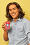 Man holding a vintage cola flavor soda