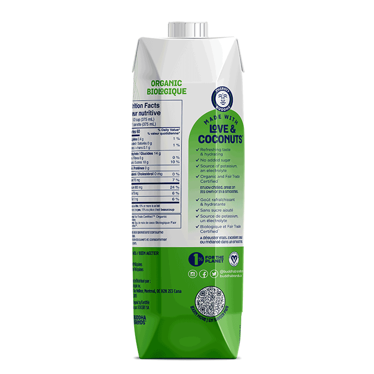 Hungry Buddha Keto Bars - Premium Organic Coconut Water 12x1L - Buddha Brands CA