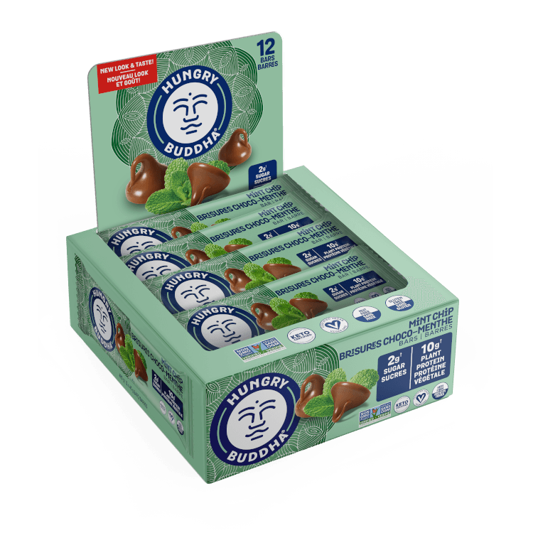 Hungry Buddha Keto Bars - Mint Chip Bars - Buddha Brands CA