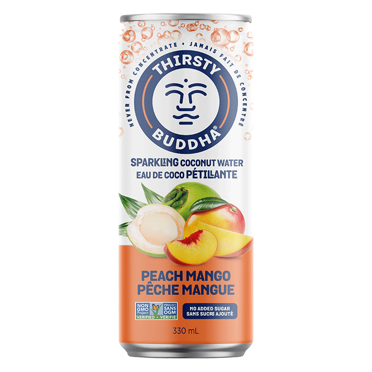 Hungry Buddha Keto Bars - Sparkling Coconut Water with Peach Mango - Buddha Brands CA