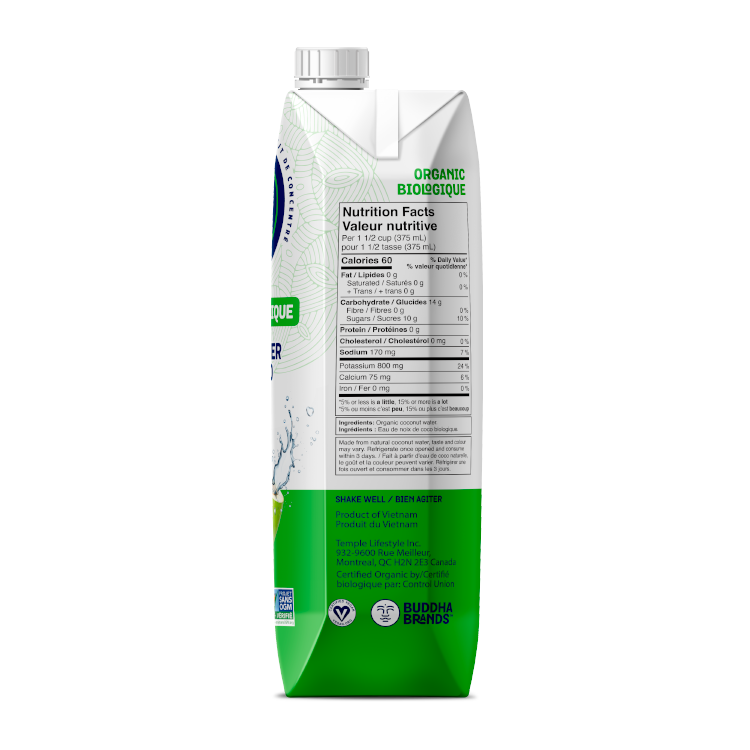 Premium Organic Coconut Water 6x1L