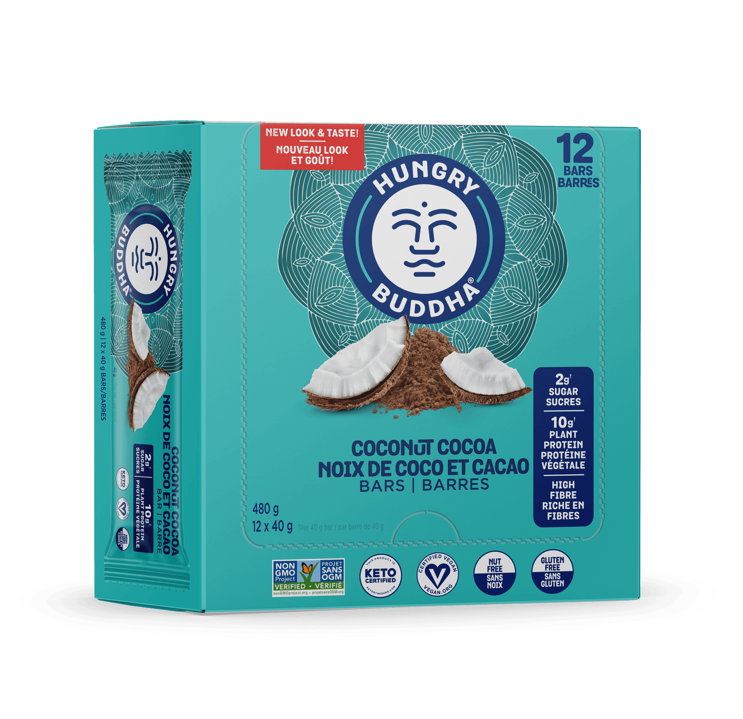Hungry Buddha Keto Bars - Coconut Cocoa Bars - Buddha Brands CA